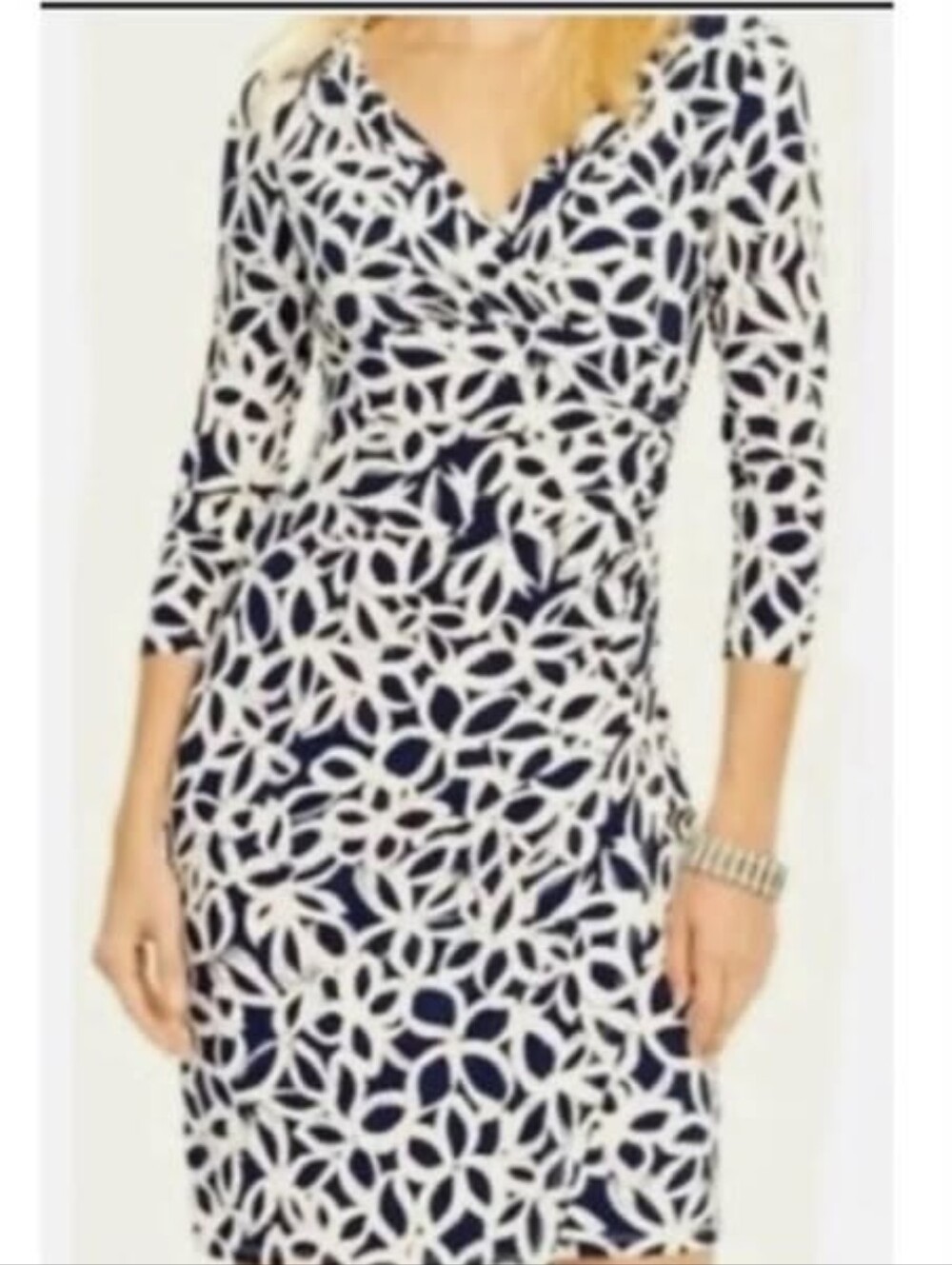 Lauren Ralph Lauren Elsie Faux-Wrap Sheath Dress.
